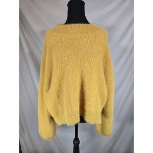 KLD Womens Sweater In Mustard Yellow, Large L Over Sized And So So Soft